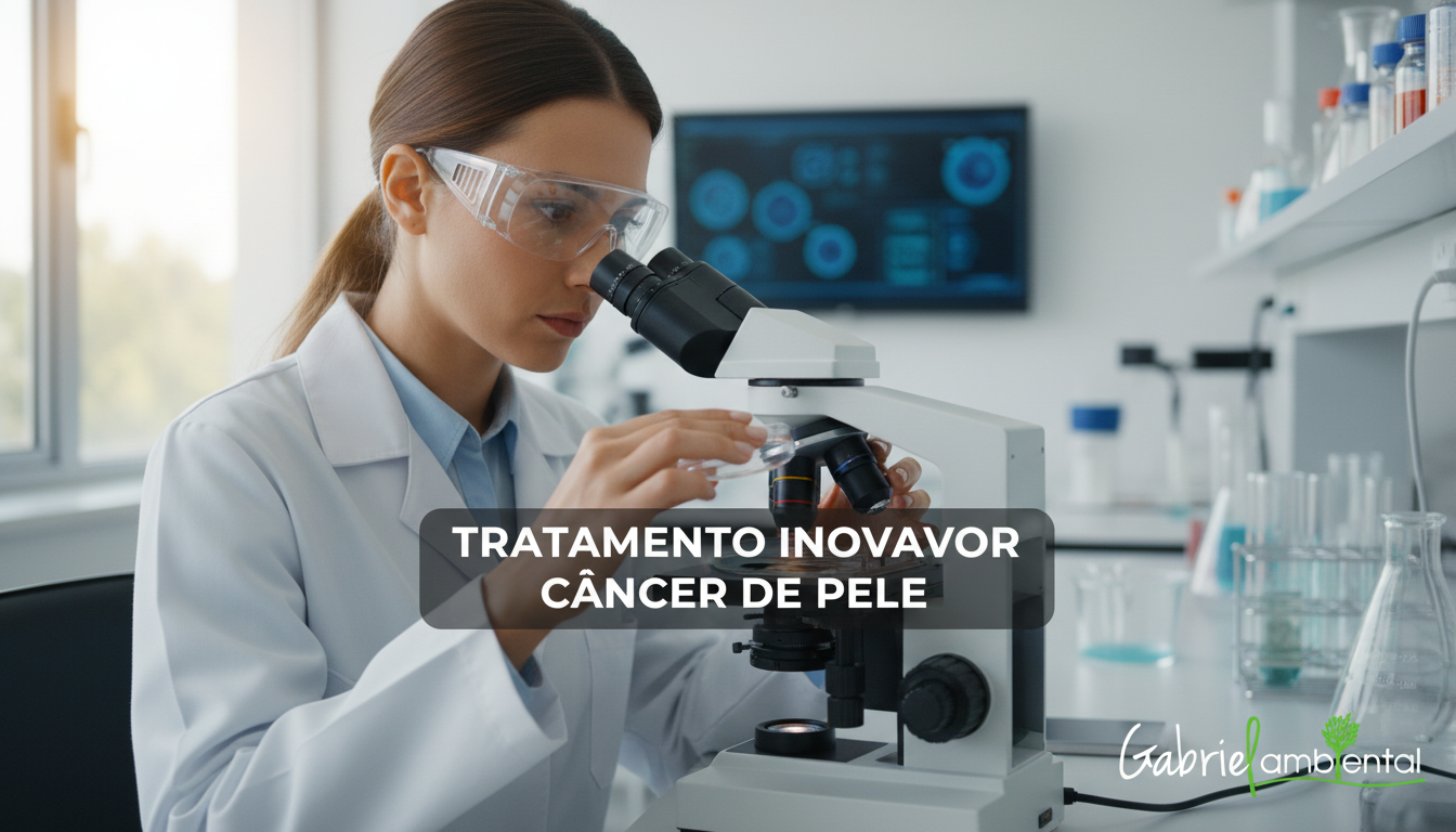 Pesquisador da Unicamp em laboratório testando novo tratamento para câncer de pele